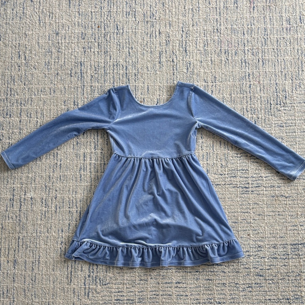 Crewcuts Blue Velvet Kids Dress